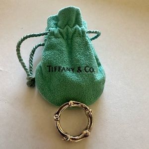 1990’s TIFFANY & Co. bone or bamboo ring  it’s size  6 sterling silver